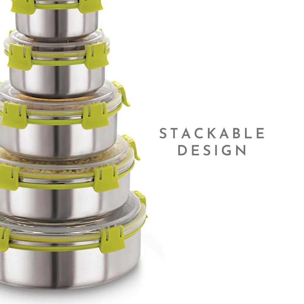Magnus Klip Lock Airtight & Leakproof Containers (100ml, 300ml, 450ml & 750ml) - Set of 04