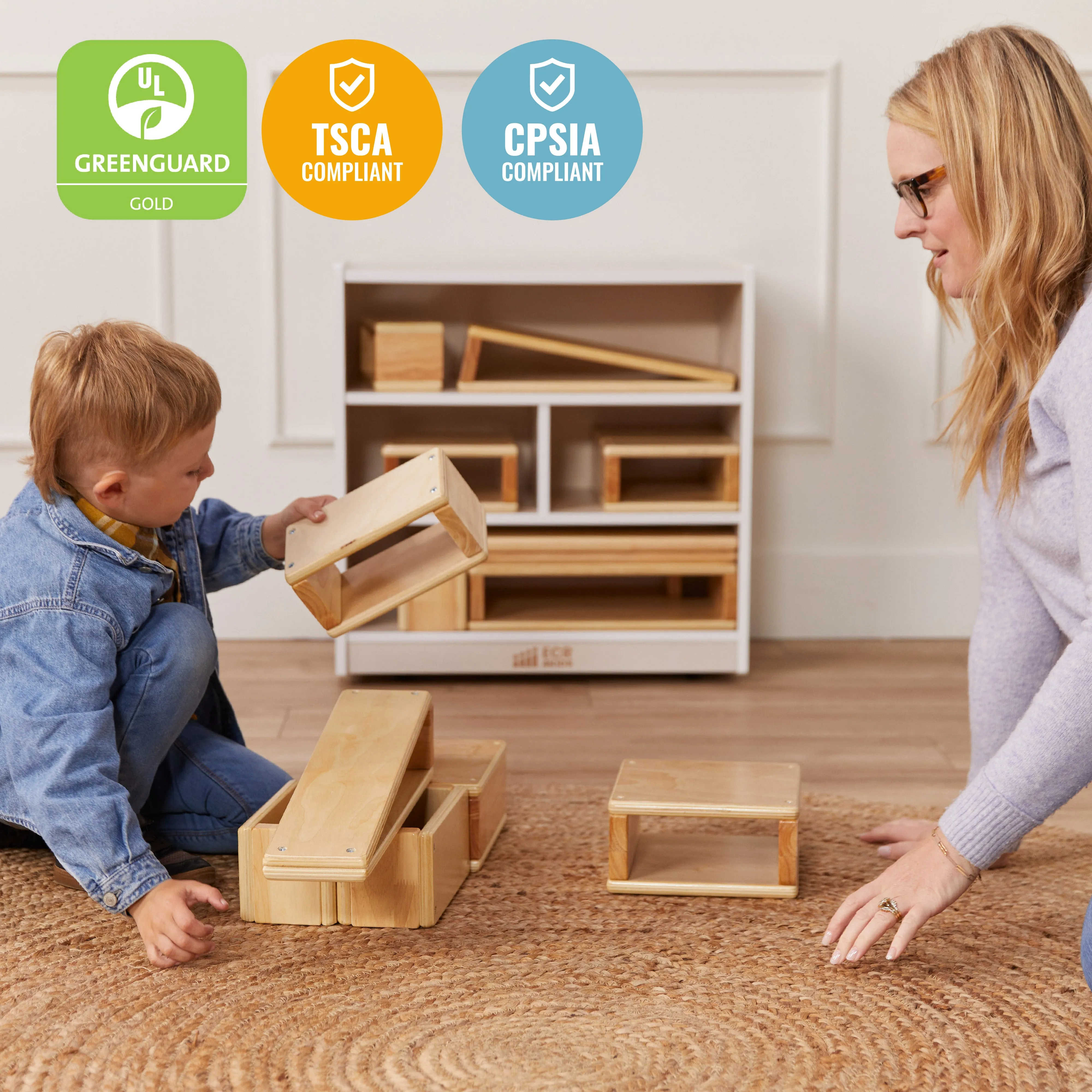 Mobile Block Storage Cart, Small, Classroom Furniture