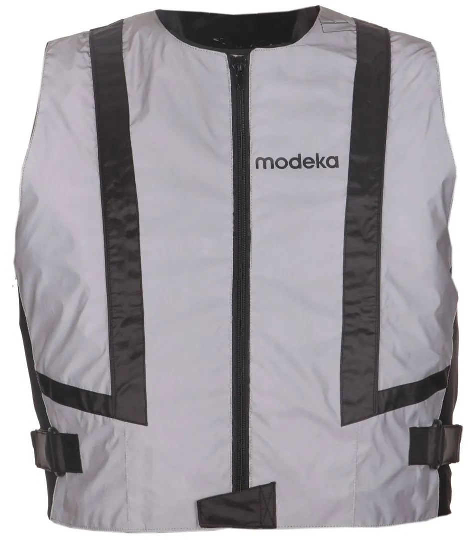 Modeka Doc Silver reflective vest, grey/black