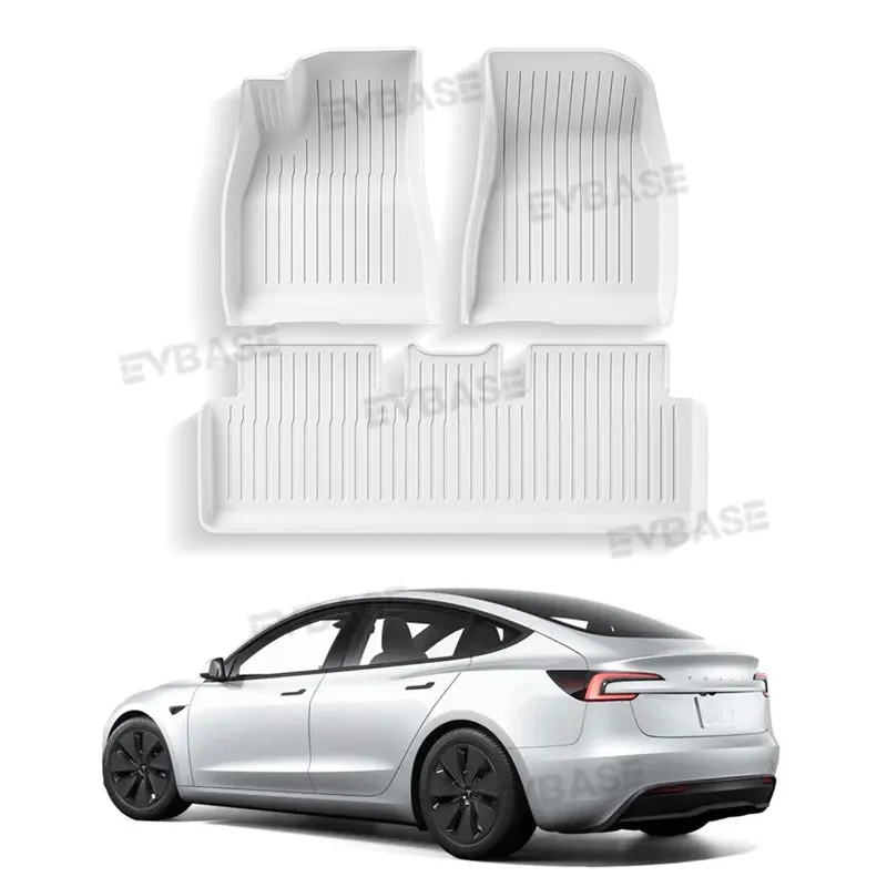 Model 3 Highland Trunk Mat Cargo Liner Back Seat Cover Tesla Interior Accessories 4PCS Set EVBASE