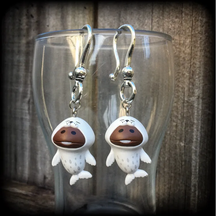 Nameko earrings-Mushroom earrings