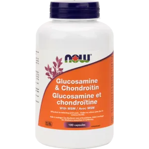 NOW Foods Glucosamine 500/Chondroitin 400/MSM V-Caps, 180 ct