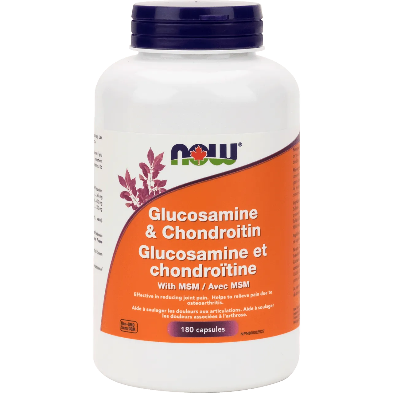 NOW Foods Glucosamine 500/Chondroitin 400/MSM V-Caps, 180 ct