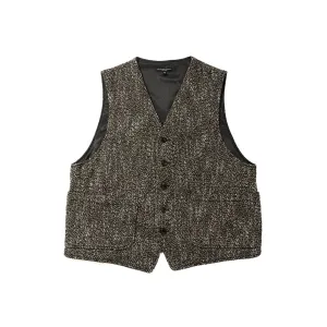 ODD Vest - Brown/Black Wool Homespun