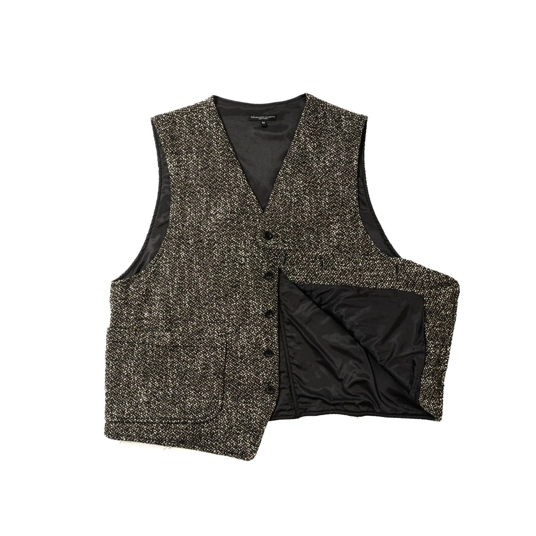 ODD Vest - Brown/Black Wool Homespun