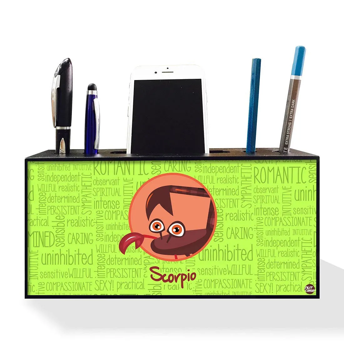 Pen Mobile Stand Holder Desk Organizer - Scorpio Green