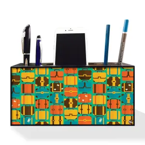 Pen Mobile Stand Holder Desk Organizer - Suitcase