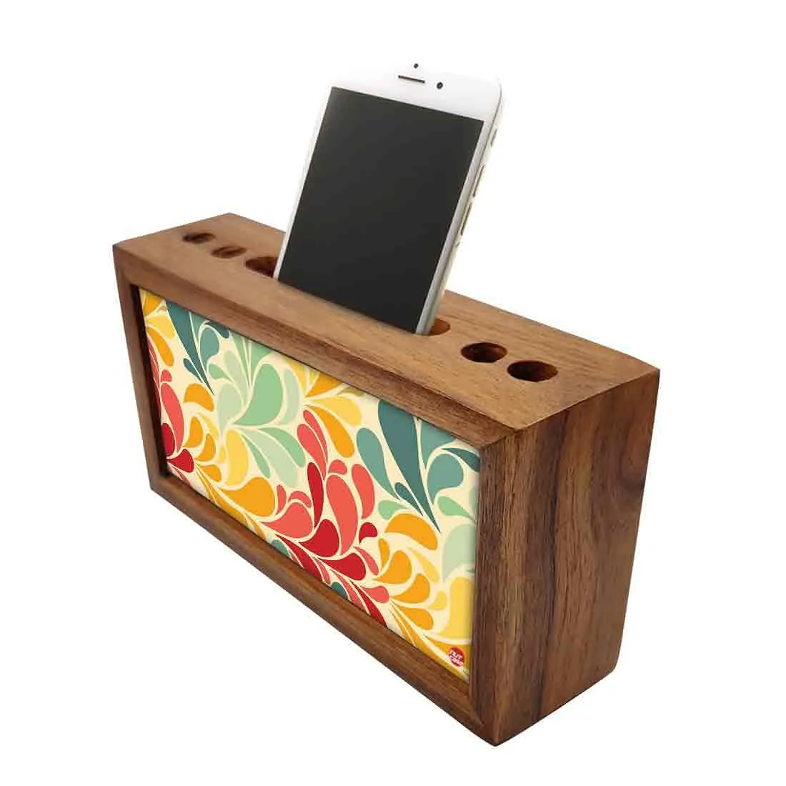 Pen Mobile Stand Holder Desk Organizer - Vintage Flower