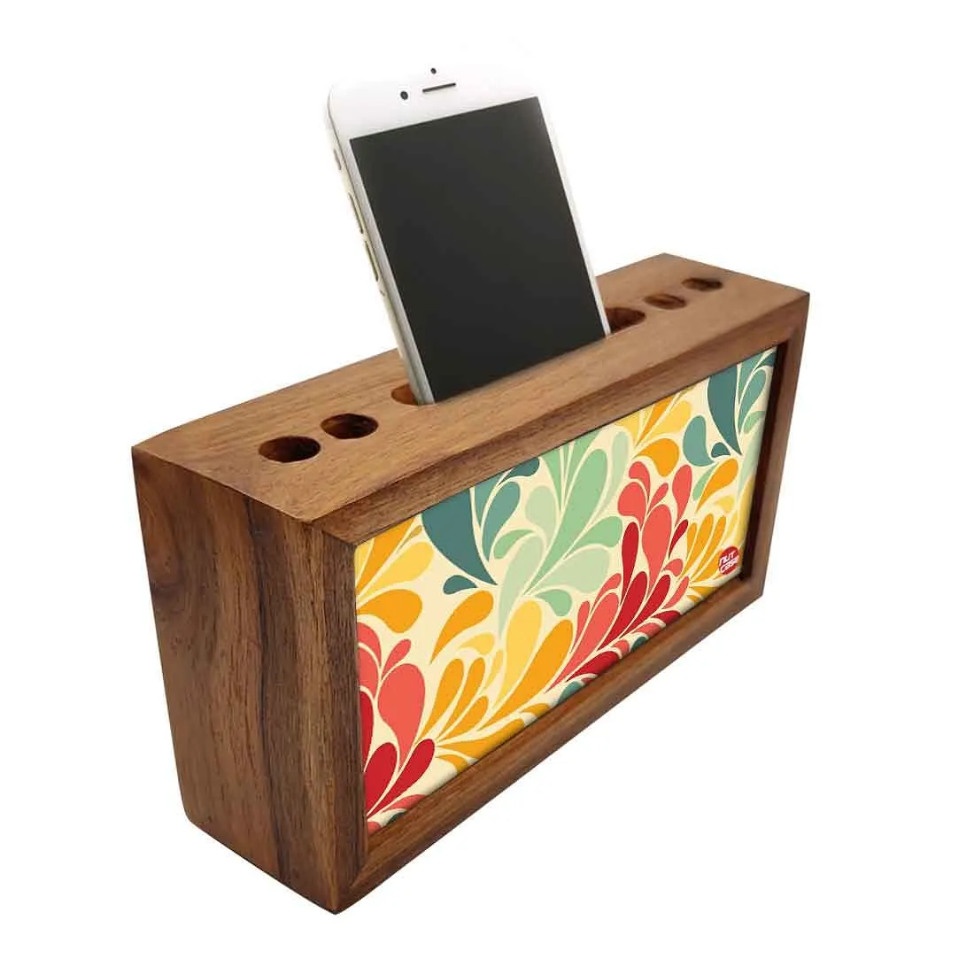 Pen Mobile Stand Holder Desk Organizer - Vintage Flower