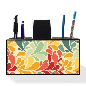 Pen Mobile Stand Holder Desk Organizer - Vintage Flower