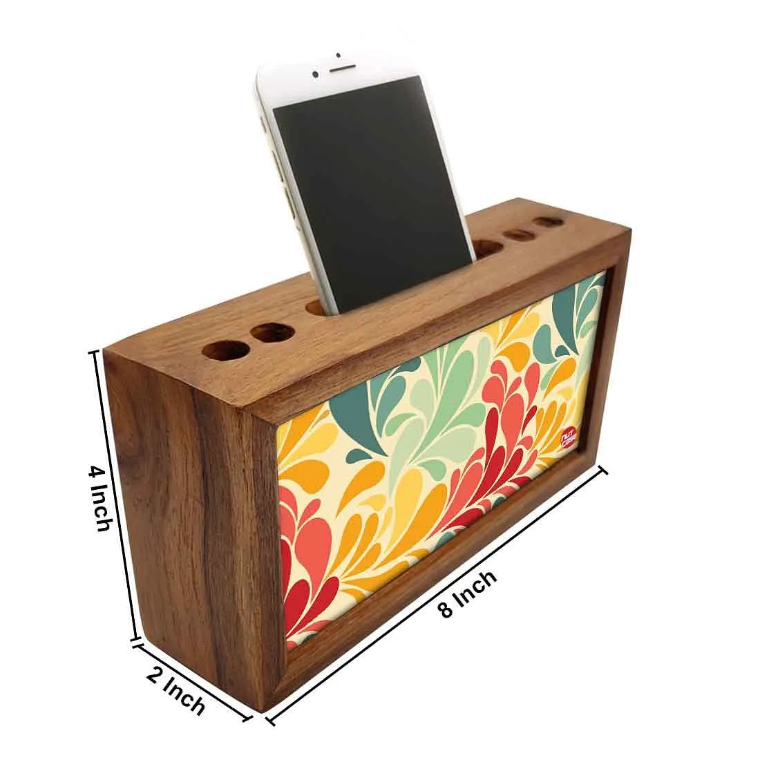 Pen Mobile Stand Holder Desk Organizer - Vintage Flower