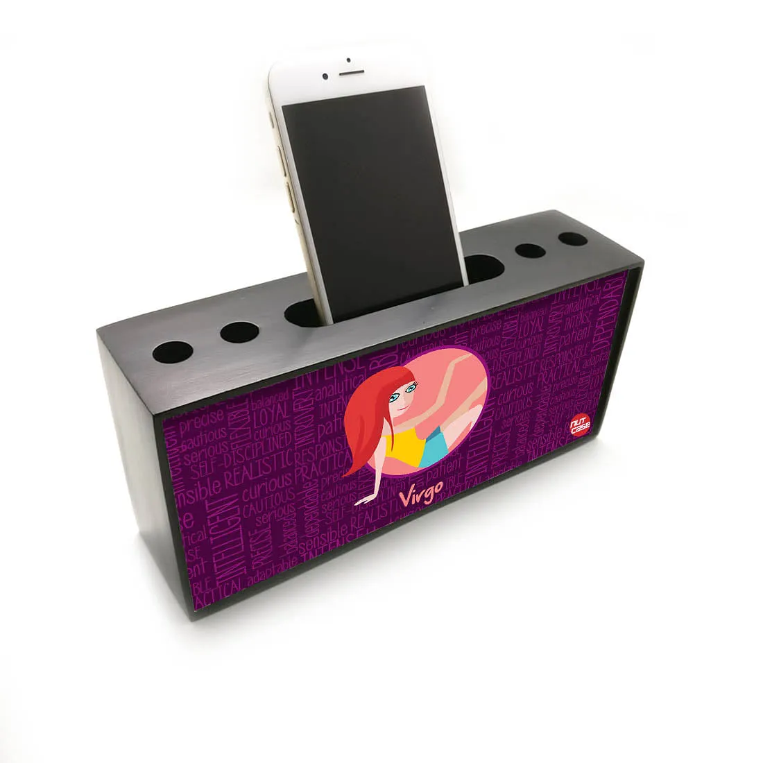 Pen Mobile Stand Holder Desk Organizer - Virgo Blue