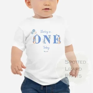 Personalised Peter Rabbit 1st Birthday T-shirt Little Boy, Little Girl Baby First Birthday - One Today - Cute Peter Rabbit birthday outfit
