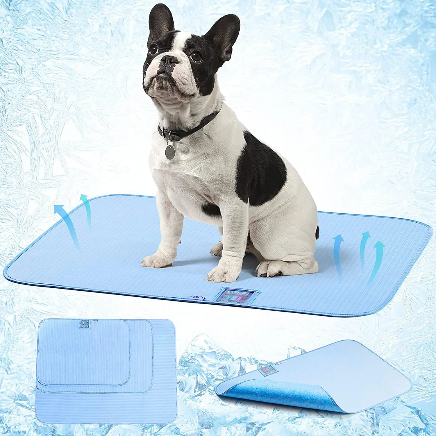 Pet Cooling Mat for Dogs Cats-Blue Arc-chill Natural Q Max 0.4