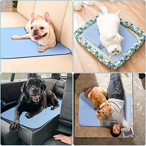 Pet Cooling Mat for Dogs Cats-Blue Arc-chill Natural Q Max 0.4