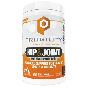 Progility Hip & Joint Soft Chew Supplements For Dogs |Advanced Support for Healthy Joints & Mobility