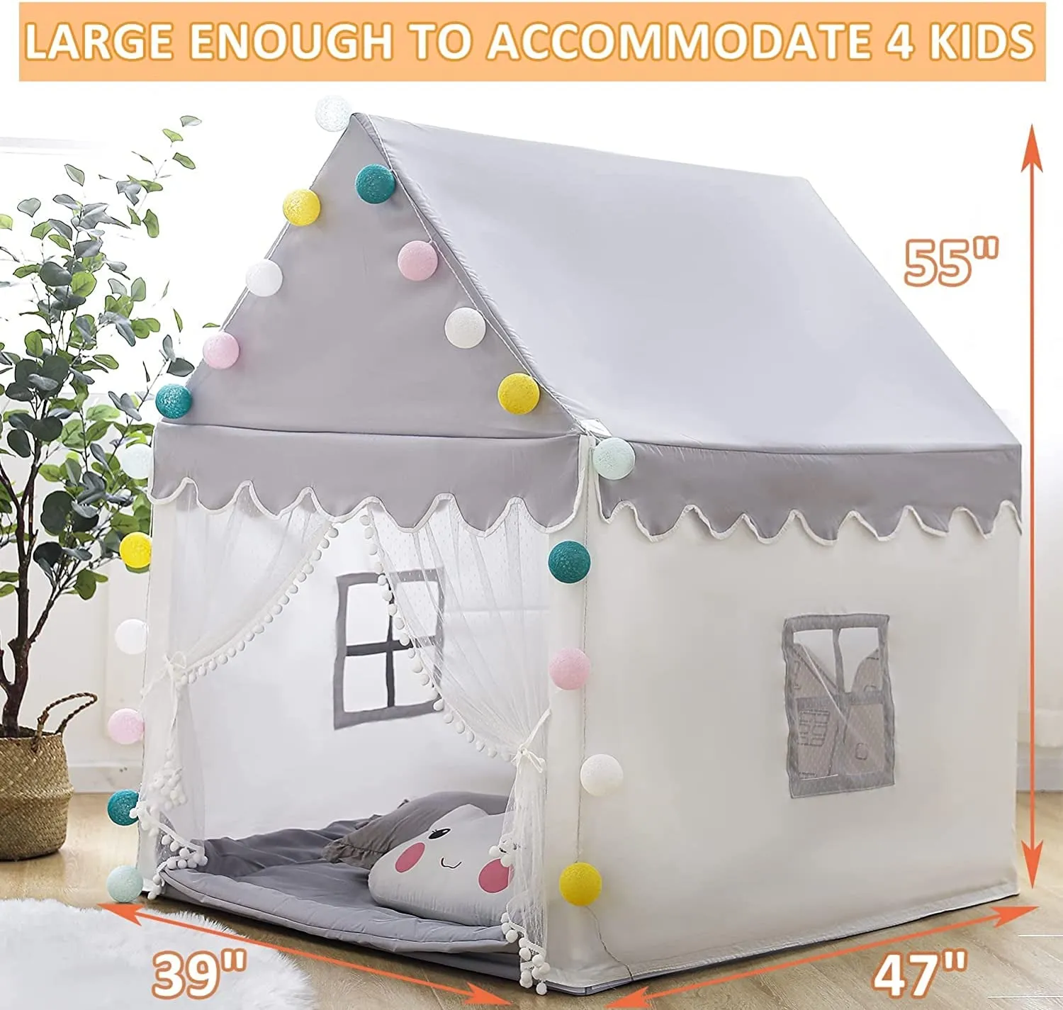 "Adventure Castle: Indoor Play Tent with Mat - Perfect for Boys, Toddlers, and Imaginative Play"