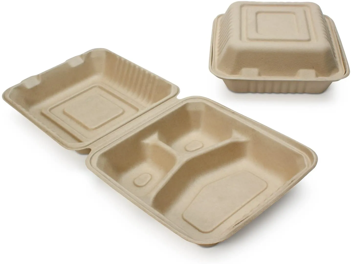 Renewable Plant Fiber Clam Shell Containers