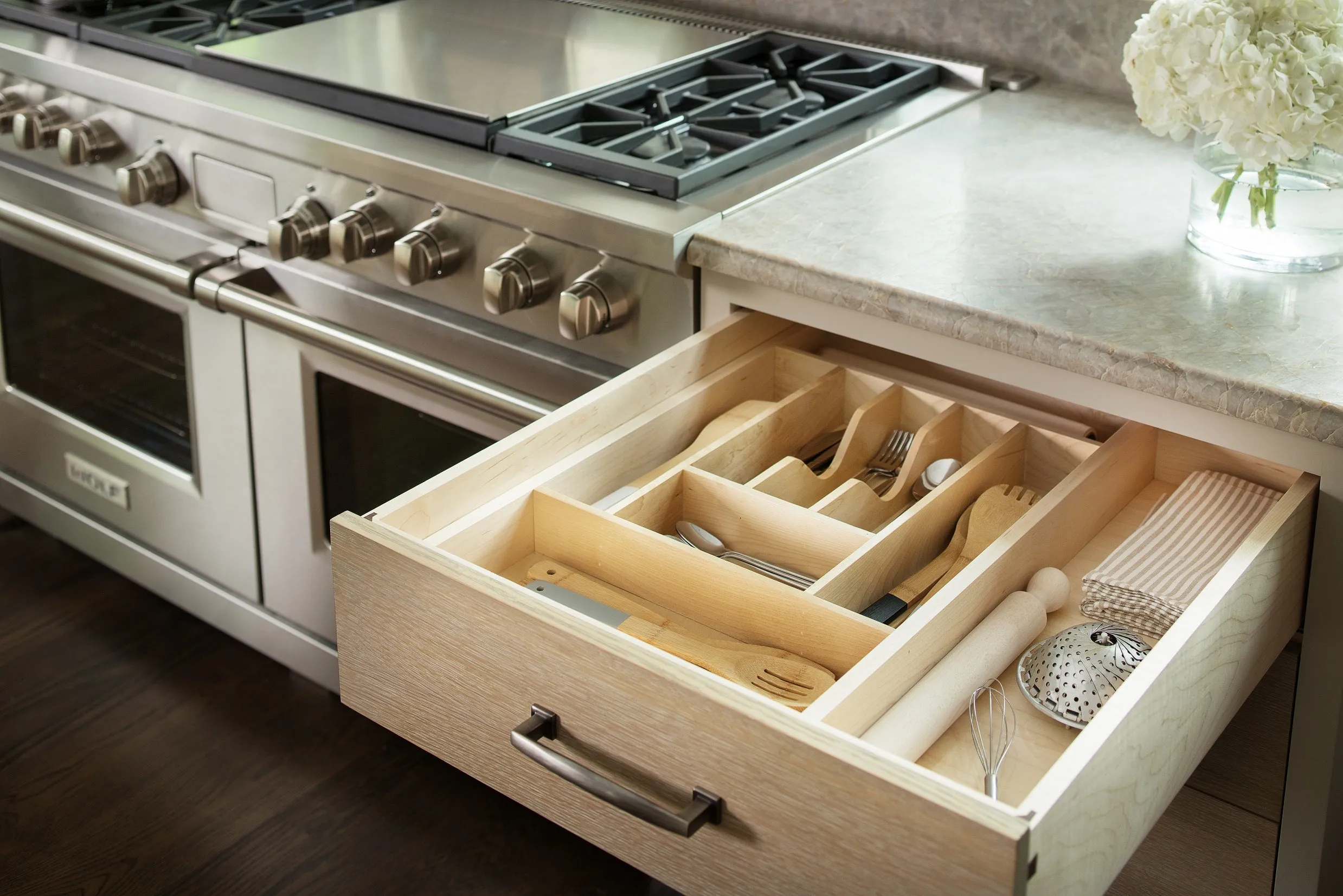 Rev-A-Shelf Short Wood Cutlery Tray Insert 4WCT-3SH