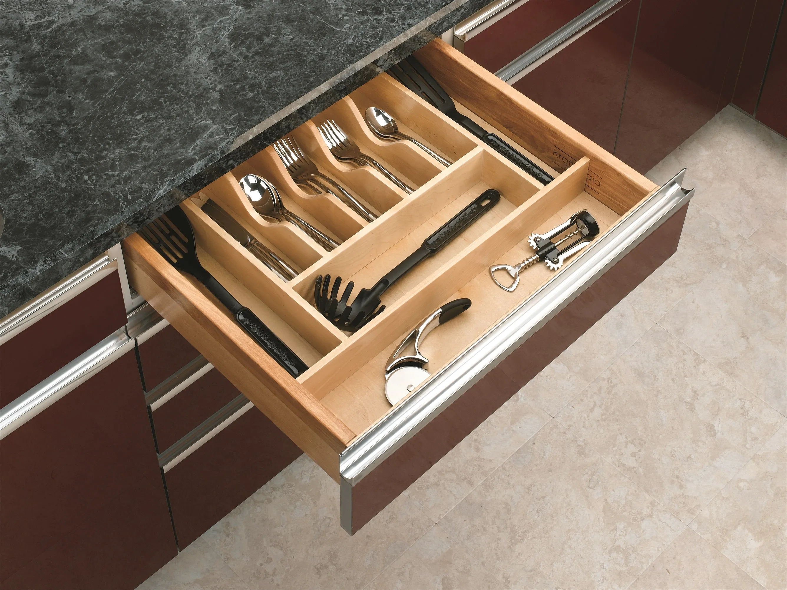 Rev-A-Shelf Short Wood Cutlery Tray Insert 4WCT-3SH