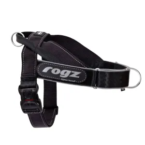 Rogz Utility LetzGo Personalised Harness Black Lge=^._.^=