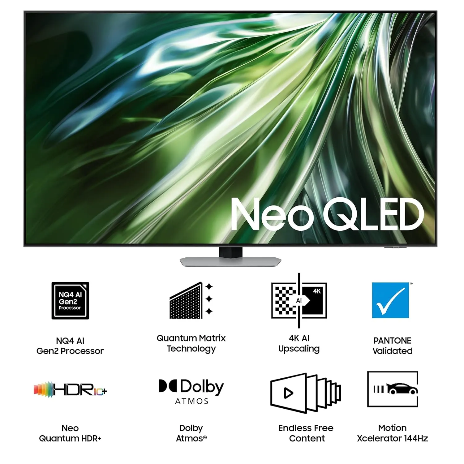 Samsung QA65QN90DAULXL 163 cm (65 inches) 4K Ultra HD AI Smart Neo-QLED TV (Carbon Silver) Free Tv Offer