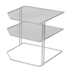 Steel 3 Tier Mesh Corner Rack 9x8.5" 1pc