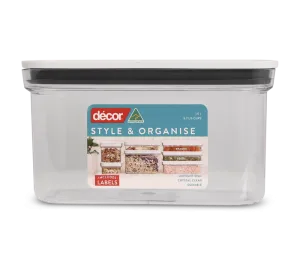 Style & Organise Pantry Containers, Oblong, 1.6L