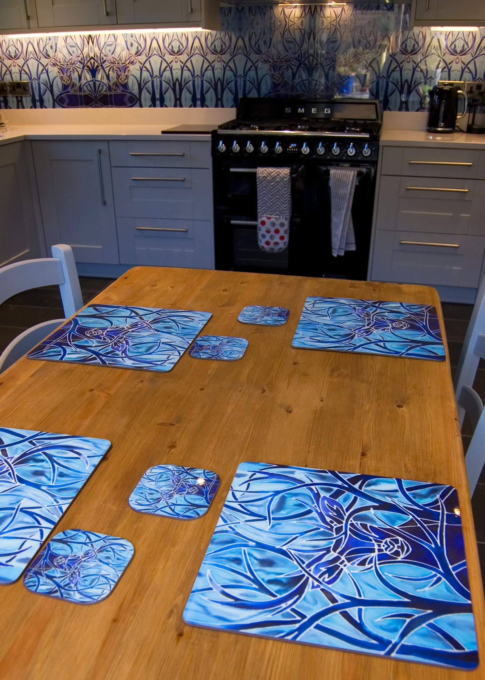 Sun Dragons Square Table Mats & Coasters - Wildlife Table Mats