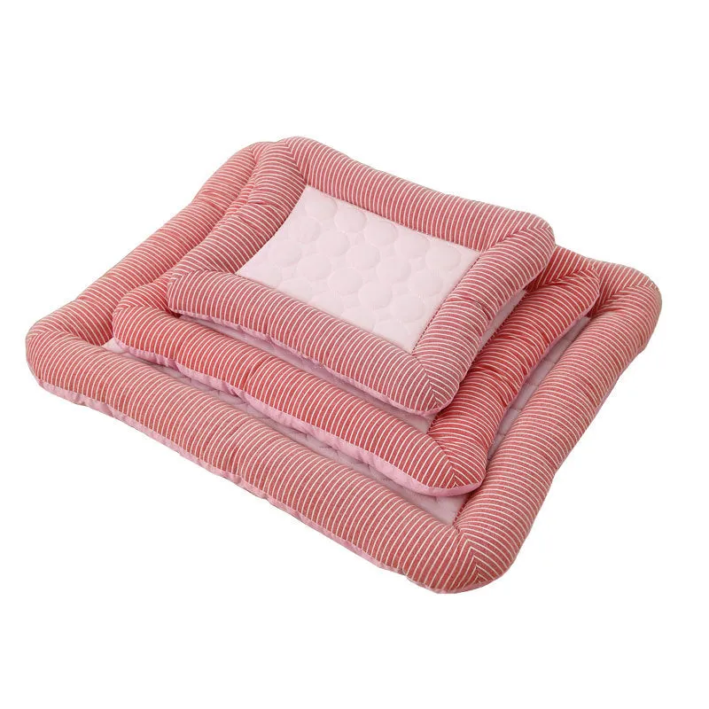 Supreme Cooling Pet Pad - Portable and Washable Summer Mat for Dogs and Cats in Blue and Pink