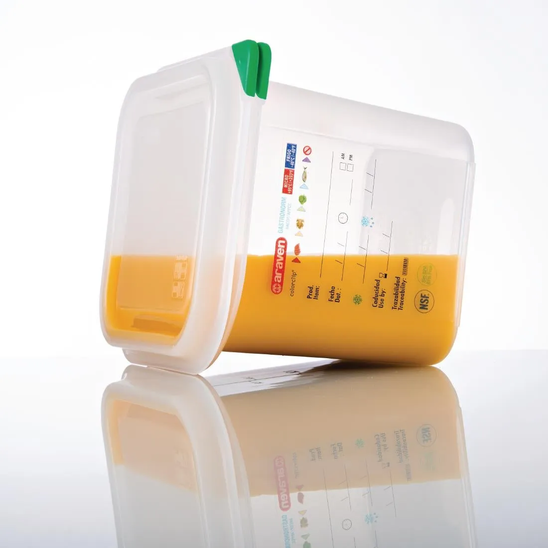 T984 Araven Polypropylene 1/6 Gastronorm Food Containers 2.6Ltr (Pack of 4)