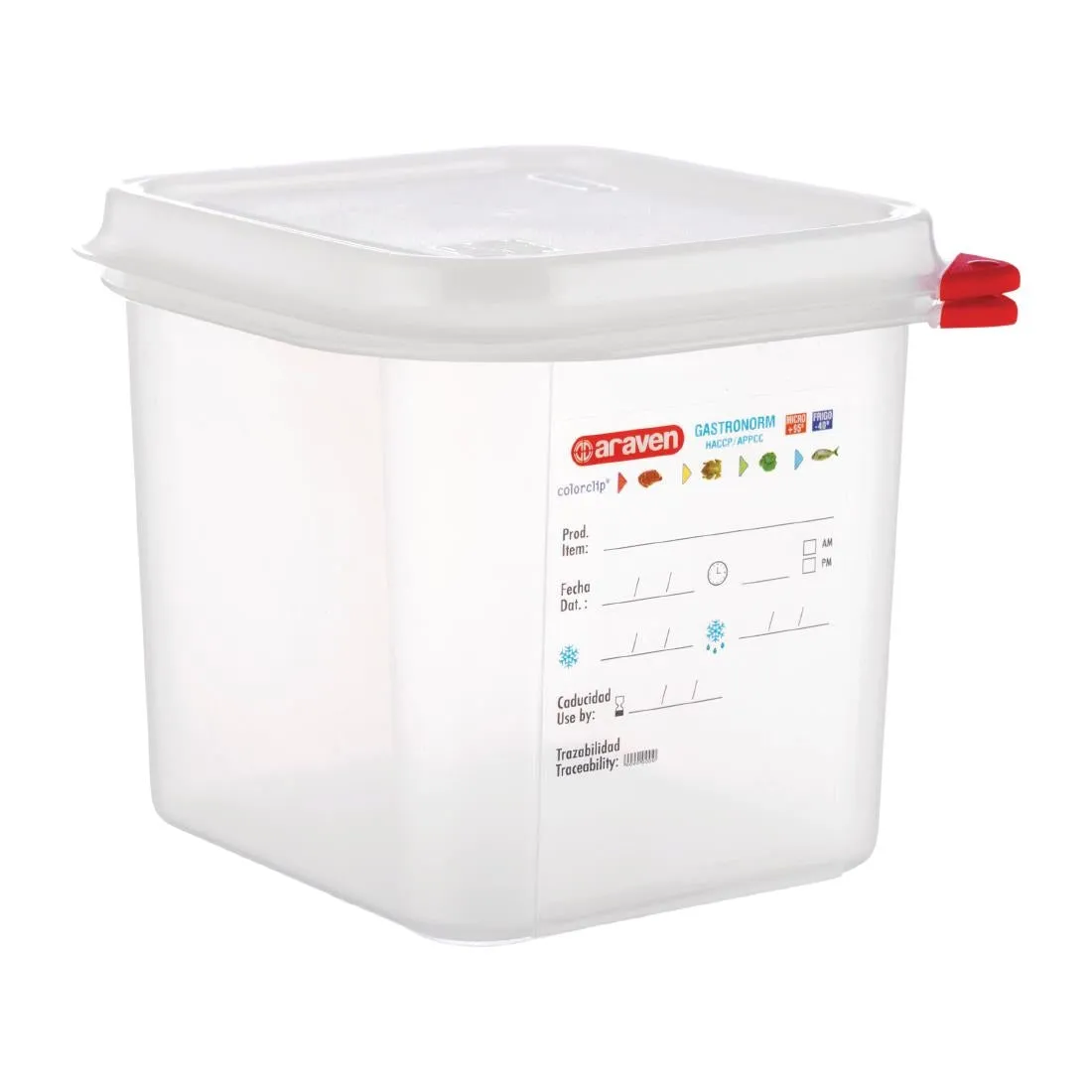 T984 Araven Polypropylene 1/6 Gastronorm Food Containers 2.6Ltr (Pack of 4)