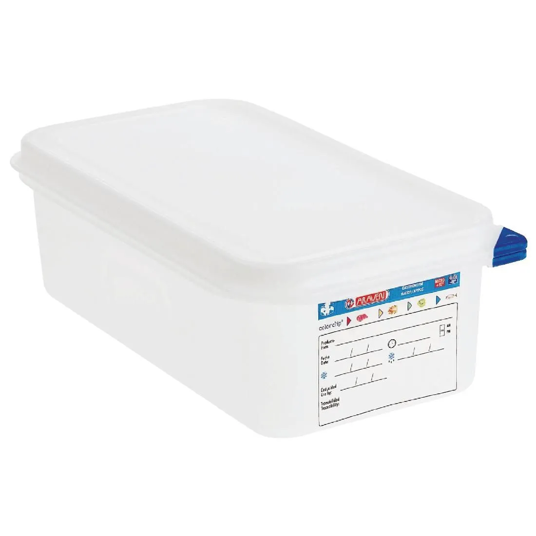 T986 Araven Polypropylene 1/3 Gastronorm Food Container 4Ltr (Pack of 4)