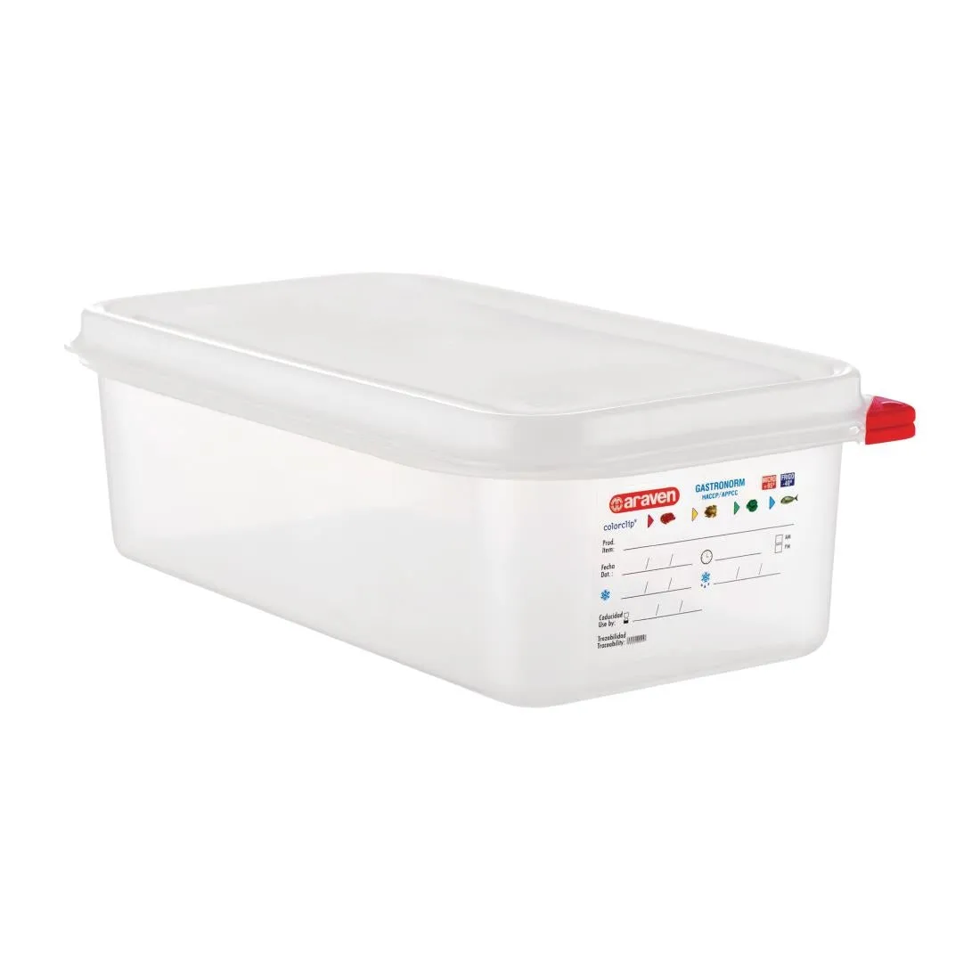 T986 Araven Polypropylene 1/3 Gastronorm Food Container 4Ltr (Pack of 4)