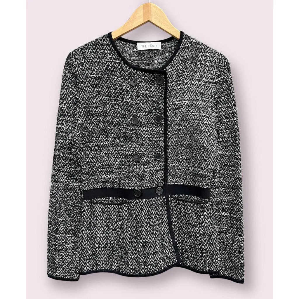 The Fold Herringbone Jacket Blazer - Size Medium