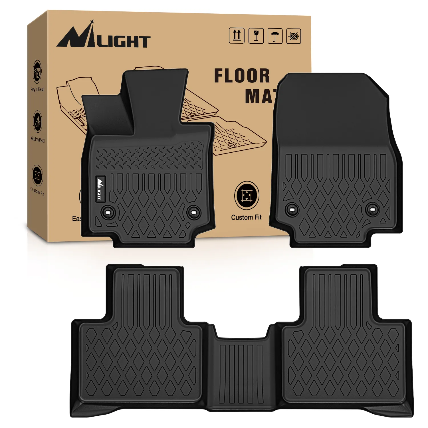 TPE Floor Mats for Lexus RX RX350 RX350h RX500h 2023 2024 2025 (NOT for RX450h PHEV)