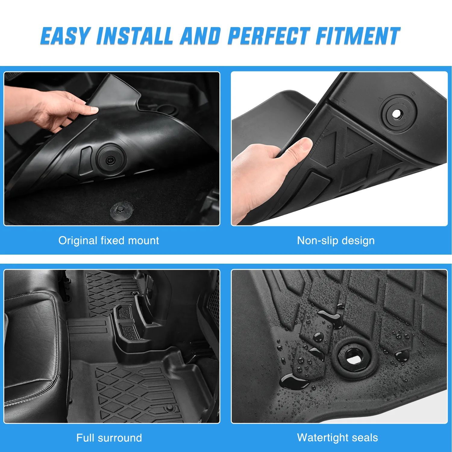 TPE Floor Mats for Lexus RX RX350 RX350h RX500h 2023 2024 2025 (NOT for RX450h PHEV)