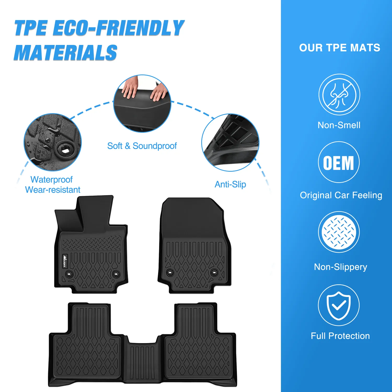 TPE Floor Mats for Lexus RX RX350 RX350h RX500h 2023 2024 2025 (NOT for RX450h PHEV)