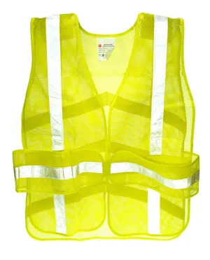 Wholesale Bulk Lot Case of 50 Reflective Emergency Night Lime Green Safety Vests